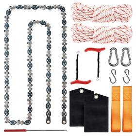 Zsgrowth 716573997318 53 Inch High Reach Tree Limb Hand Rope Saw 68 Sharp Teeth Blades On Both Sid