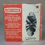 Craftsman 4" Table Saw Blade Stabilizer 9-4952 Set Of Arbor 5/8"-1/2" In Box. Fixed Price $14.91.