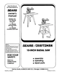 Sears Craftsman 113.196120 113.196320 113.196420 Instruction Manual: 80 Pages. Fixed Price $18.95.