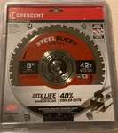 Crescent CSBMK-842 8'' X 42T Steelslicer Thick Metal Cutting Circular Saw Blade. Fixed Price $34.99.