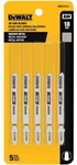 Dewalt Jig Saw Blade Set Pc Inch 18TPI T-shank Medium Metal Usa DW3774-5. Fixed Price $12.14.