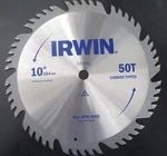 Irwin 10" 50T Wood Cutting Carbide Tipped Saw Blade. Fixed Price $16.00.