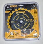 Dewalt DW7112PT 7-1/4" X 24T Precision Trim Saw Blade 5/8" Arbor Carbide Teeth. Fixed Price $18.99.