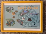Old Rare Cast Member Walt Disney World Framed Atlas Map Pin Set Mk Ak Mgm Epcot+. Fixed Price $4499.99.