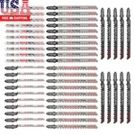 50 Piece Contractor Jigsaw Blades Set With Storage Case, Assorted T-shank. Fixed Price $32.46.