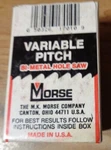 Morse Variable Pitch Bi-metal Hole Saw Choose Size. Fixed Price $9.99.