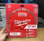 Milwaukee 10 Inch Diamond Max Segmented Turbo General Purpose Blade. Fixed Price $34.99.