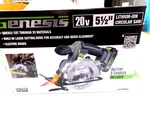 Genesis GLCS2055A 20-VOLT Li-ion 5-1/2" Trim Circular Saw W/battery, Charger. Fixed Price $78.00.