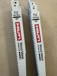60 Hilti Reciprocating Saw Blades, New, 9", Premium Wood/ Metal, 6TPI, 23 Sp. Fixed Price $58.00.