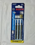 Bosch Carbide Jigsaw Blades 3-1/4 In. 24 QTY3 Tpi T118AHM1. Fixed Price $31.80.