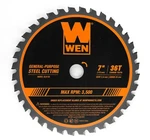 Wen BL0736 7-INCH 36-TOOTH Carbide-tipped Professional Saw Blade, Steel Cutting. Fixed Price $18.46.