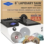 Hi-tech Diamond 6" Trim Saw Lapidary Machine Includes Two Blades. Fixed Price $499.00.