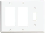 Leviton 80431-W 3-GANG 1-TOGGLE 2-DECORA/GFCI Device Combination Wallp. Fixed Price $8.99.