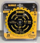 Dewalt #DW9199 6-1/2" 24T Single Precision Framing Saw Blade. Fixed Price $13.00.