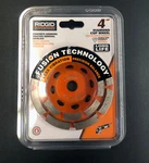 Ridgid AWD40 4" Diamond Double Row Cup Wheel. Fixed Price $29.99.