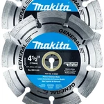 Makita 2 Pack - 4.5" Segmented Rim Diamond Blades For Grinders Concrete. Fixed Price $37.48.