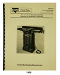 Delta 6" Deluxe Jointer Op, Maint, & Parts List Manual #1898. Fixed Price $15.00.