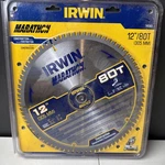 Irwin Tools Marathon Carbide Table / Miter Circular Blade, 12-INCH, 80T (14083). Fixed Price $30.00.