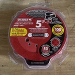 Diablo DCD050100H50G In 100-GRIT Universal Hole Random Orbital Sand Disc 50-PK. Fixed Price $16.99.