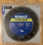 Kobalt (CTM10P) - Turbo Mesh 10" Wet Tile Blade (2636232)... Free S&h!. Fixed Price $39.99.