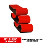 Diablo 24"LX3"W Zirconium Abrasive Sanding Belt Assorted Grit Pk. Fixed Price $19.97.