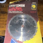 Craftsman Fast Cut Combination 925613 7-1/4 24T Carbide Circular Saw Blade. Fixed Price $10.00.