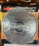 Shop Fox D3587 12" 100T Woodworking Super Fine Finishing Blade 1" Arbor. Fixed Price $59.99.