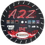 Diamond Products A2Z 14 Inch Segmented Rim Blade For High Speed Cuts. Fixed Price $208.99.