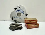 Vintage Craftsman Bench Saw Molding Head Arbor & 3 Sets Of Cutters. Fixed Price $19.99.