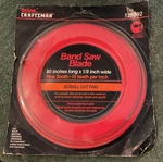 Craftsman Wood Cutting Band Saw Blade 80" X 1/8" 15 Tpi #9-26592 Nos. Fixed Price $15.00.