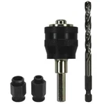 Freud DHSAR500 7/16" Hex Shank Hole Saw Mandrel System With Adaptor Nuts. Fixed Price $38.95.