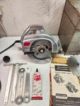 Vintage Porter-cable 160 Circular 6-1/2 Saws Metal Case + Accs. Tested. Fixed Price $55.00.