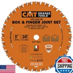 Cmt Orange Tools Chrome Carbide 8 And Finger Joint Set 24 Teeth Flat. Fixed Price $145.66.