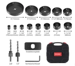 Hychika Max Size 6 In. And Min 3/4 Hole Saw Set (19-PIECE) HS17C. Fixed Price $24.99.