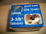 3-3/8" 86MM Carbide Tipped Lenox 1 Tooth Hole Saw. Fixed Price $23.99.