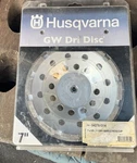 Husqvarna 542751314 - 7" Gw Dri Disc Cup Concrete Masonry Stone Grinding Grinder. Fixed Price $45.00.