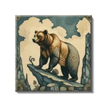 Grizzly Bear Ceramic Tile Backsplash Border Wall Art Nouveau Wildlife Decor. Fixed Price $24.35.