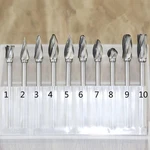 Luo Ke 10 Pcs Tungsten Carbide Burr Set - 1/8'' Shank Large Single Blade Cutt.... Fixed Price $23.35.