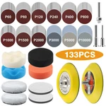 133 Pcs/set Sanding Disc Drill Polishing Kit Inch Wet Dry Hook Loop Sandpaper. Fixed Price $18.03.