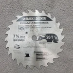 Black & Decker Piranha Saw Blade 7- Fast Cut 26T General Purpose 73-007. Fixed Price $10.00.
