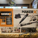 Worx Makerx WX988L 20V Cordless Rotary Tool Kit 54PC, Battery, 35K Rpm. Fixed Price $70.00.
