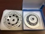 New 2-PACK Lackmond 4.5 In. Double Row Segmented Diamond Grinding Cup Wheel. Fixed Price $107.00.