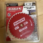 Diablo D0632GPX Wood & Metal Carbide Blade, 6-1/2" 32T. Fixed Price $22.88.