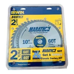 Irwin Marathon 10" Carbide Circular Saw Blades 40T + 60T ( 14074 2PK ) Qty New. Fixed Price $45.99.