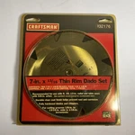 Craftsman 932176 7" Thin Rim Dado Set 5/8" Arbor - Complete. Fixed Price $14.99.
