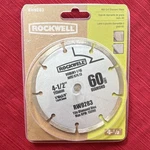 Rockwell RW9283 4-1/2 In 60 Grit Diamond Saw Blade For Ceramic, Tile, Cement. Fixed Price $13.00.