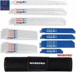 Workpro 32PCS Reciprocating Saw Blade Kit Pruner Set W/organizer Tote. Fixed Price $21.89.