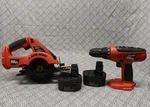 Black And Decker Circular Saw Drill 14.4V CS144 HP532. Fixed Price $25.00.