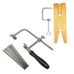 3 Professional Jeweler's Saw Set Frame 144 Blades Wooden Pin Clamp W.... Fixed Price $36.49.