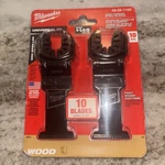 Milwaukee 49-25-1100 Universal Fit 10-PACK Fast Cutting Wood Blades. Fixed Price $37.99.